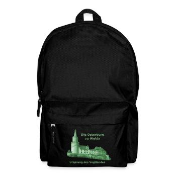 Osterburg Weida Vogtland grün - Rucksack - Schwarz - Vorne