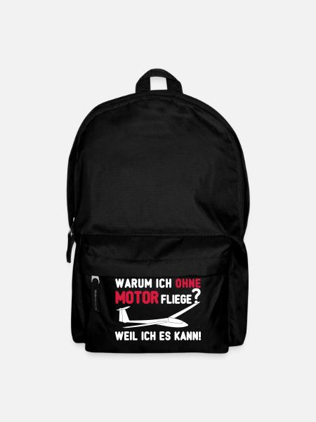 ohne motor segelfliegen tshirt - Rucksack - Schwarz