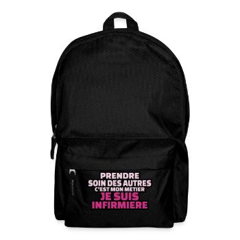 prendre soin des autres c'est mon métier - Sac à dos - noir - Devant