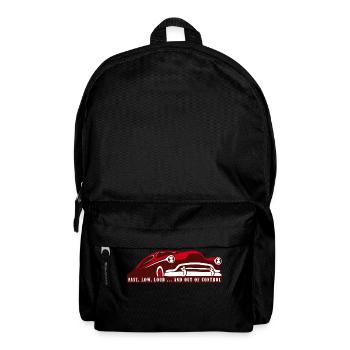 Voiture personnalisée - Rapide, Bas, Fort, Hot Rod - Sac à dos - noir - Devant
