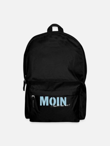 Moin läuft bei mir - Rucksack - Schwarz
