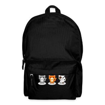 Süße Katzen - Rucksack - Schwarz - Vorne