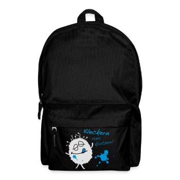 Kleckern statt klotzen - Rucksack - Schwarz - Vorne