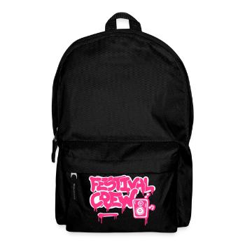 Festival crew Graffitti Musik Open air Sommer - Rucksack - Schwarz - Vorne
