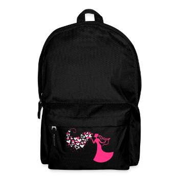 Braut mit Herzwolke - Rucksack - Schwarz - Vorne