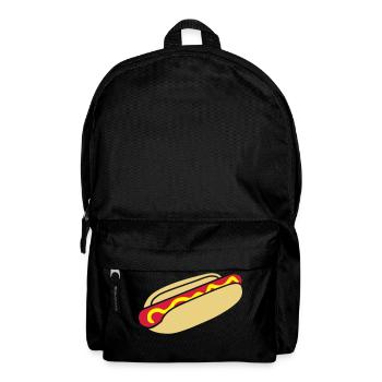 fastfood_hotdog_design_3c - Backpack - black - Front