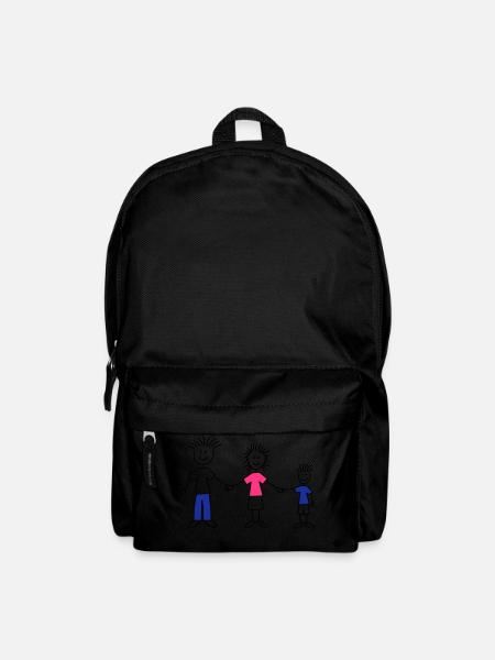 family_dad_and_mom_with_boy_3c - Rucksack - Schwarz