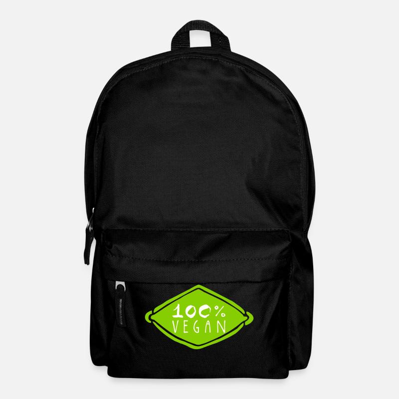 100 Prozent Vegan - Rucksack - Schwarz