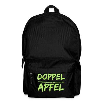 Doppelapfel - Rucksack - Schwarz - Vorne