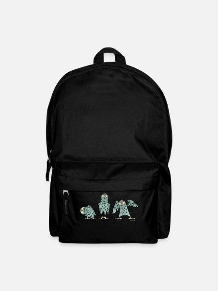 Eulen - türkis - Rucksack - Schwarz