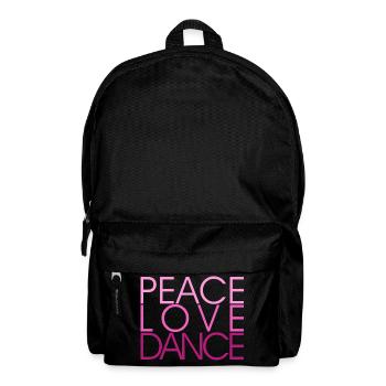 Peace Love Dance pink - Danceshirt - Rucksack - Schwarz - Vorne