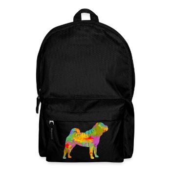 Shar Pei Multicolor - Rucksack - Schwarz - Vorne