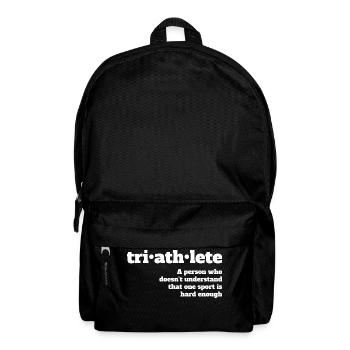 Triathletes - Not hard enough - Backpack - black - Front