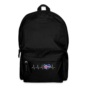 Ich liebe Island - Herzschlag - Rucksack - Schwarz - Vorne