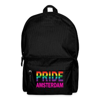 Pride Amsterdam in rainbow color and pink - Backpack - black - Front