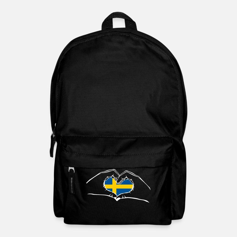Ich liebe Schweden - Herz Hände - Rucksack - Schwarz