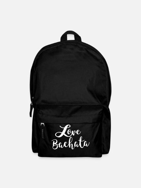 L'amour Bachata blanc -Bachata Danse shirt - Sac à dos - noir