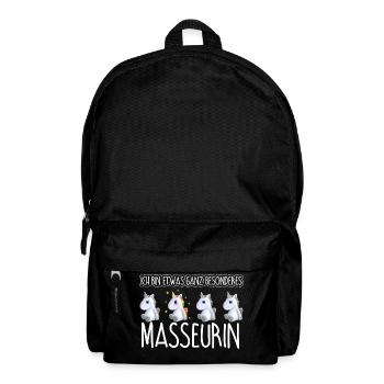 MASSEURIN - Toll - Rucksack - Schwarz - Vorne