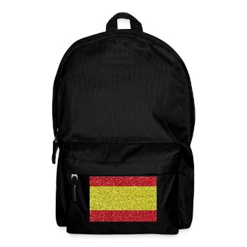 Spanien Flagge Fahne Glitzer spanische Flagge - Rucksack - Schwarz - Vorne