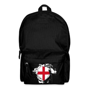 Ich liebe England - Superheld - Rucksack - Schwarz - Vorne