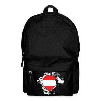 Ich liebe Österreich - Superheld - Rucksack - Schwarz - Vorne