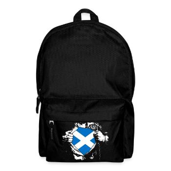 Ich liebe Schottland - Superheld - Rucksack - Schwarz - Vorne