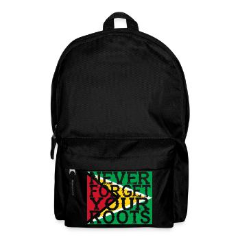 never forget roots home Guyana - Rucksack - Schwarz - Vorne