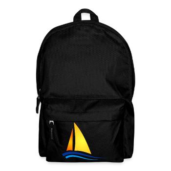 schiff boot kahn uboot segelboot segelschiff yacht - Rucksack - Schwarz - Vorne