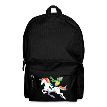 Happy Halloween Einhorn Zombie lustig Geschenk - Rucksack - Schwarz - Vorne