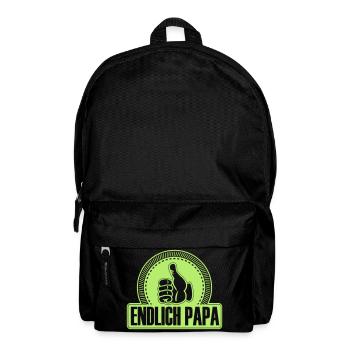 Endlich Papa Daumen hoch gefällt mir - Rucksack - Schwarz - Vorne