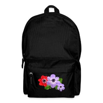 flowers lilies tulips orchids sunflower dahlia ger - Backpack - black - Front