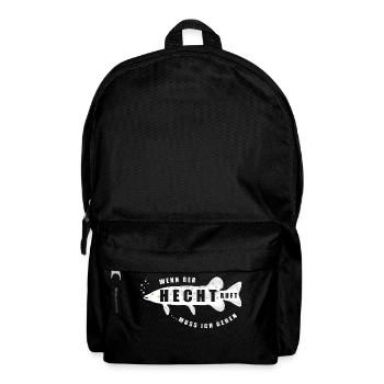 Hecht | Hechte Angeln Angler Angelrute Fische See - Rucksack - Schwarz - Vorne
