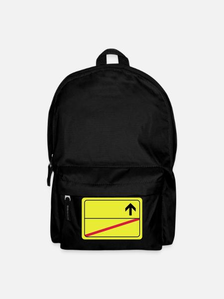 leeres Ortsschild - Rucksack - Schwarz