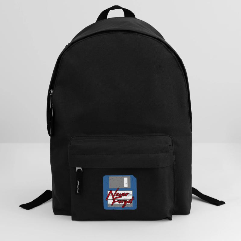 Never Forget Diskette Computer Memory PC Retro Backpack
