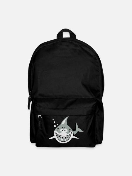 Hai mit Zahnspange - Sac à dos - noir