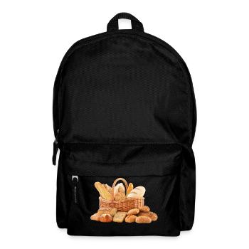 bread brooches crossaint bakery baguette bread bu - Backpack - black - Front