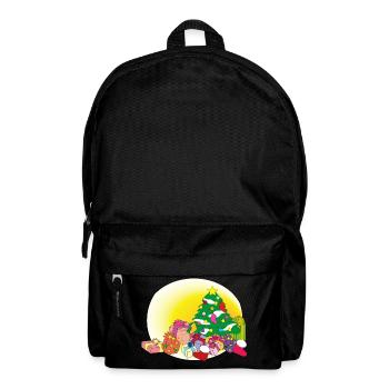christmas winter reindeer santa claus ugly chr - Backpack - black - Front