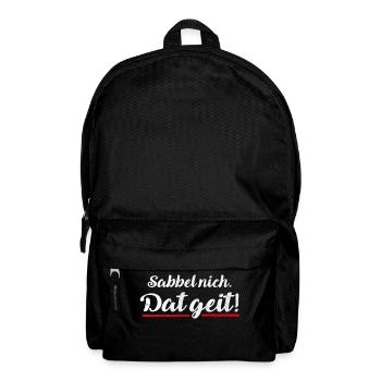 Sabbel nich. Dat geit! | plattdeutsch norddeutsch - Rucksack - Schwarz - Vorne