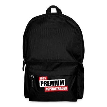 Asphaltbauer Premium - lustiges Geschenk 100 Proze - Rucksack - Schwarz - Vorne