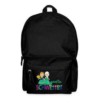 big sister girl bouquet - Backpack - black - Front