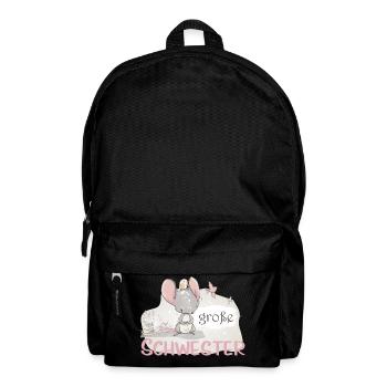 big sister unicorn mouse bird - Backpack - black - Front
