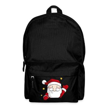 Comic Weihnachtsmann - Rucksack - Schwarz - Vorne