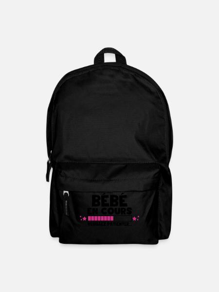 Bébé en cours,grossesse,famille - Sac à dos - noir