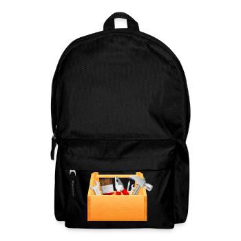 tool box tool box hammer pliers screwdriver - Backpack - black - Front