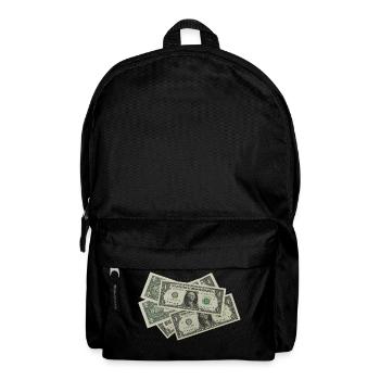 Dollar Scheine - Rucksack - Schwarz - Vorne