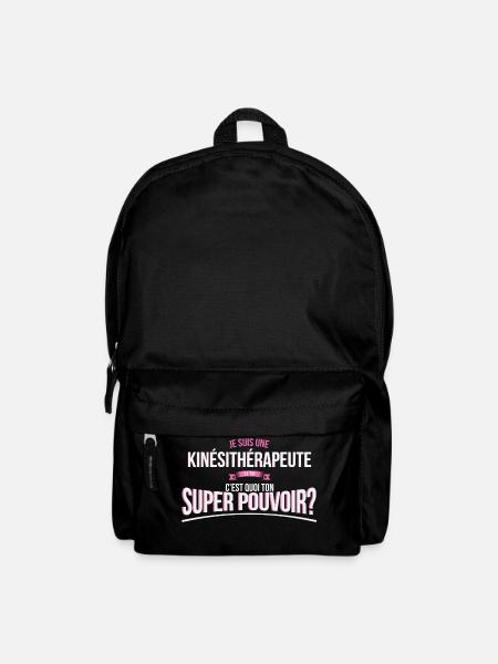 Kinésithérapeute super pouvoir cadeau - Sac à dos - noir