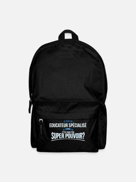 Educateur spécialisé super pouvoir cadeau - Sac à dos - noir