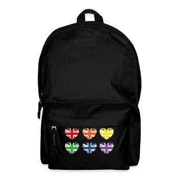 BRITISCHE REGENBOGENFLAGGE - Rucksack - Schwarz - Vorne