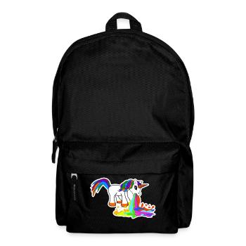 Süß Kotzendes Einhorn Geburtstag Pferd Geschenk - Rucksack - Schwarz - Vorne