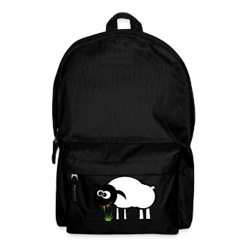 Süßes Schaf frisst Gras. Geschenkidee - Rucksack - Schwarz - Vorne